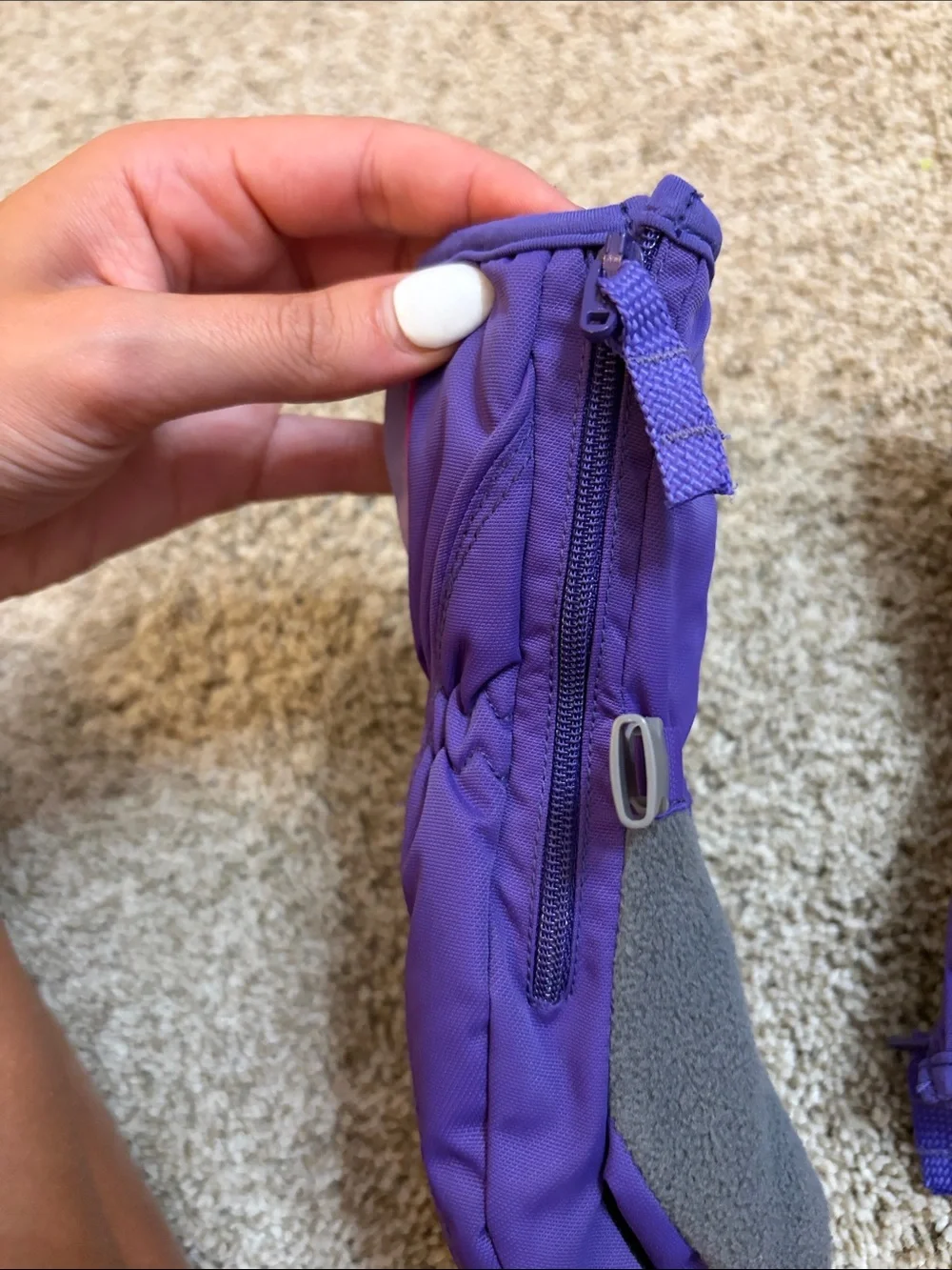 Head Kids Purple Mittens with Pink Accent